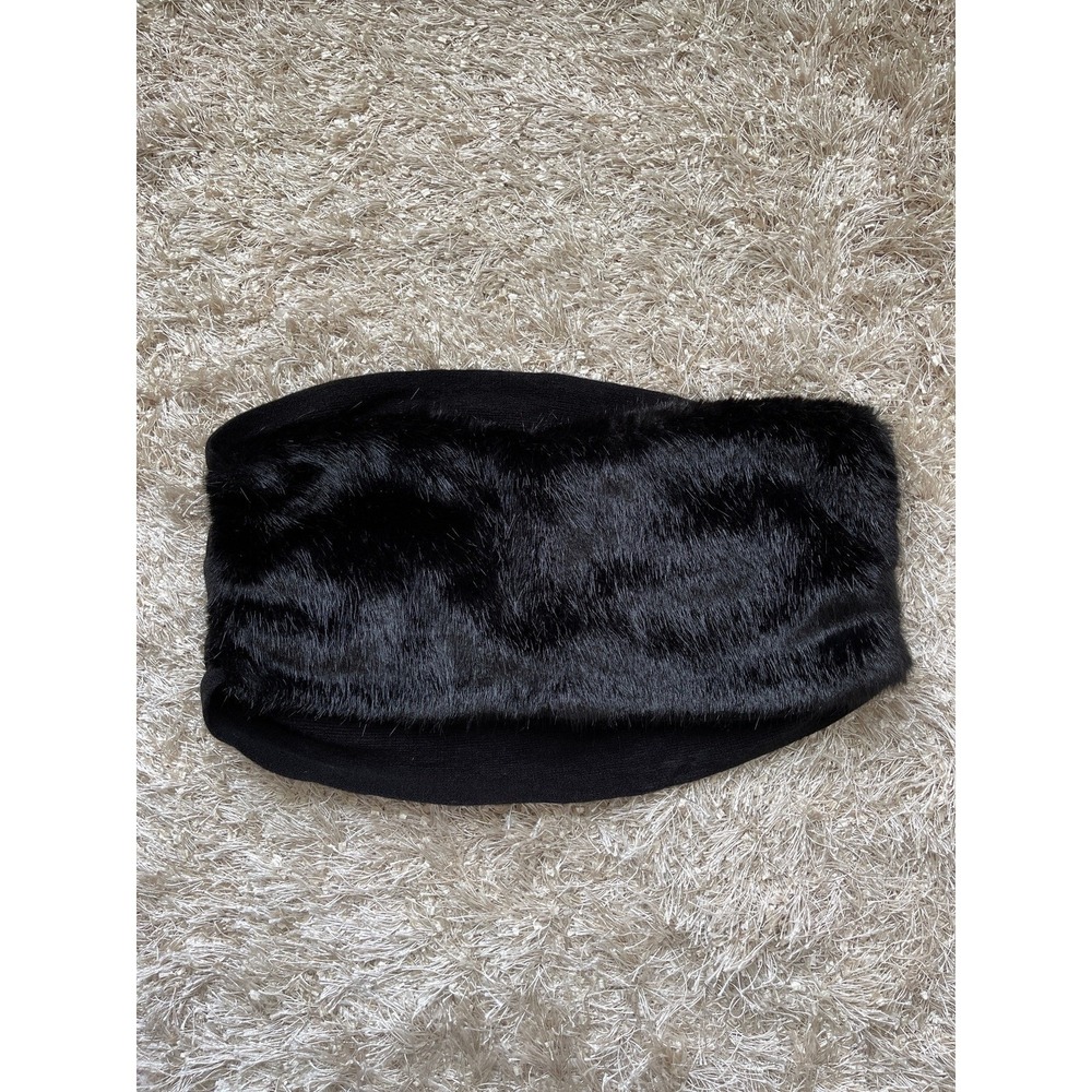Cabi Scarf Womens Drivers Seat Calm Infinity‎ Vegan Fur Stretch Black 4220 New